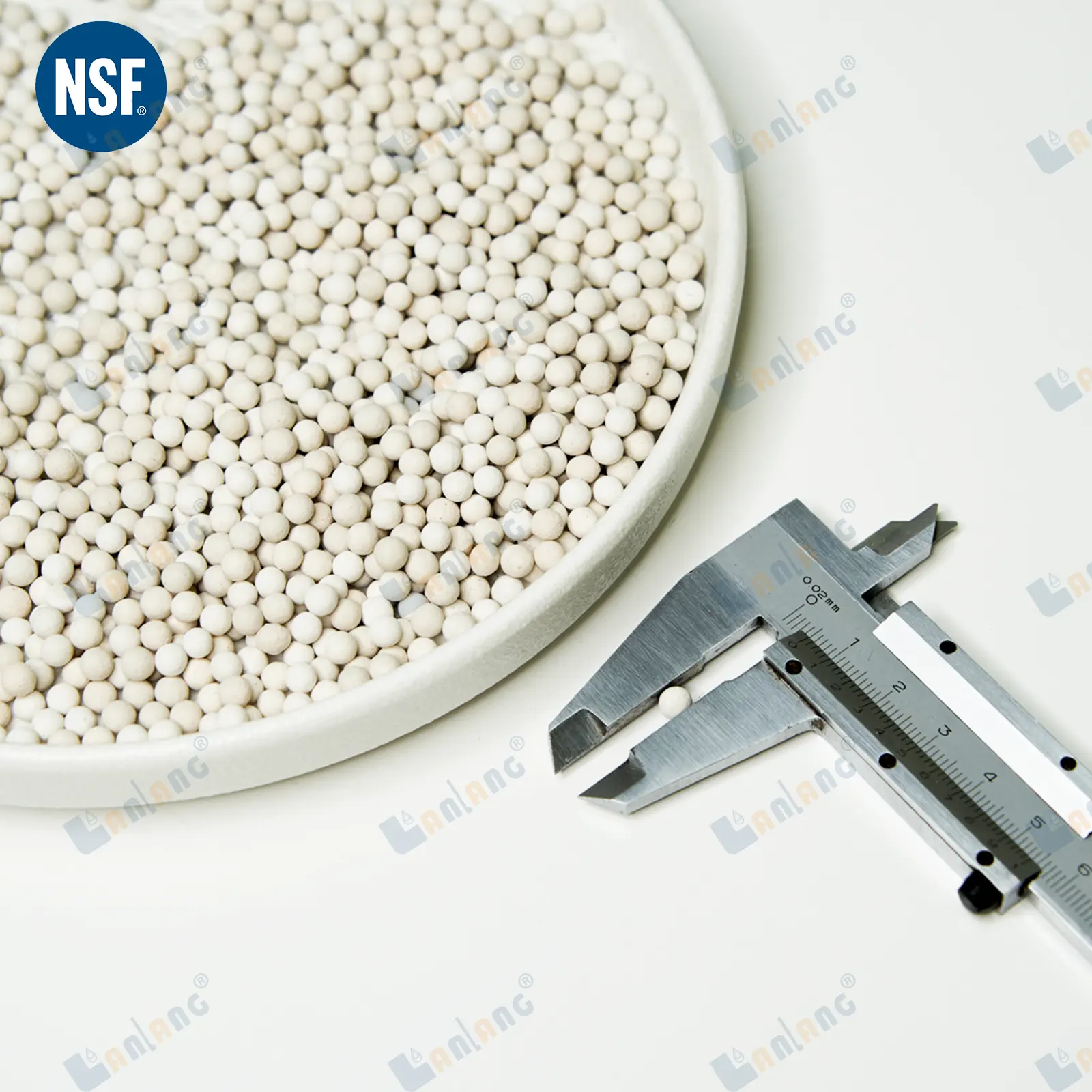 Lanlang Nsf Grade Calcium Sulfite Balls Dechlorine Calcium Sulfite Residual Chlorine Remover For Water Treatment Systems