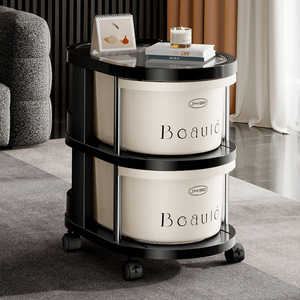 Baulc <b>Storage</b> <b>Cart</b> 4 Layers Round Multipurpose Movable Organizer for Living Room Bedroom - Product Image 1