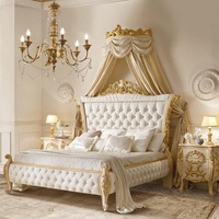 Ensembles de chambre à coucher d'hôtel de haute qualité Ensembles de chambre à coucher de luxe en bois lit king queen
