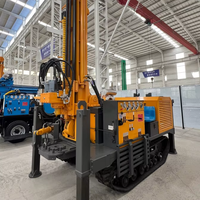 Machine de forage de puits d'eau pneumatique rotative de 200 m, machine de forage de puits mobile