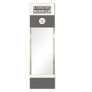 Wholesaler Floor Dressing standing MDF Framed Mirror Wooden Color Large Full Mirror