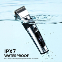 Tondeuse à cheveux sans fil lavable Pritech Ipx7, multi-vitesses, rechargeable, tondeuse professionnelle pour hommes avec batterie de 1500 mAh