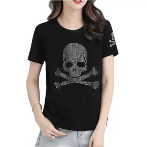 2024 thiết kế nóng bán hotfix rhinestone, truyền nhiệt Rhinestone Motif, t-shirt Rhinestone thiết kế