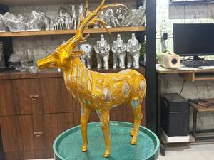 Figurine d'animal de luxe 3D, objet décoratif de table pour salon, bureau à domicile, présentation, cadeau de mariage, artisanat métallique OEM - Product Image 3