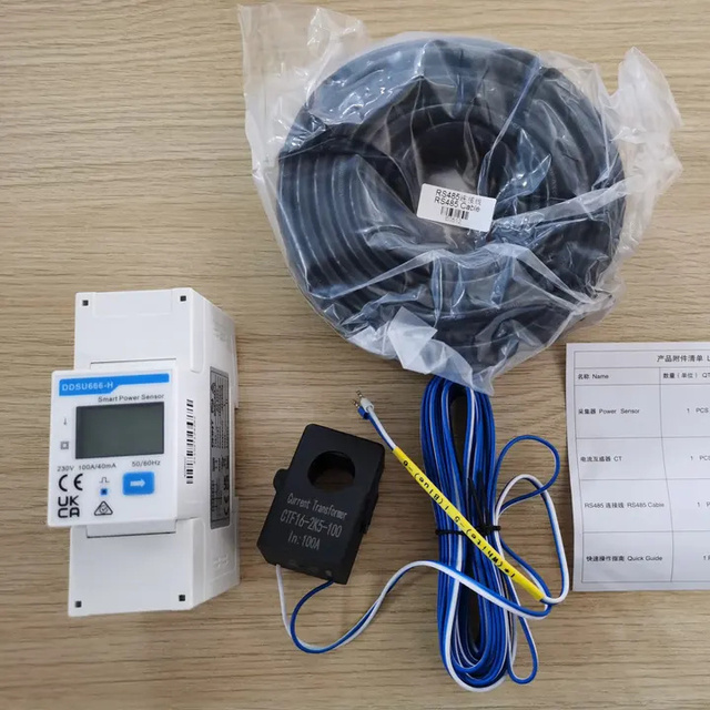 Dtsu666-H 100mA 3 Phase Smart Meter with Analog & Digital Display Power Sensor Solar Accessory for Huawei Inverter