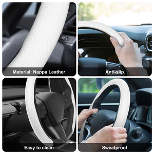 อุปกรณ์ตกแต่งภายในรถยนต์หนังกลับอุปกรณ์เสริมที่หุ้มพวงมาลัย - Product Image 2