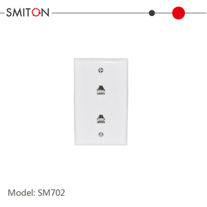 Plaque murale double blanche en promotion avec deux prises <span class=keywords><strong>RJ45</strong></span> <span class=keywords><strong>ou</strong></span> <span class=keywords><strong>RJ11</strong></span> - Product Image 5