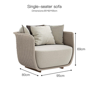 Set di Divani <span class=keywords><strong>da</strong></span> Giardino <span class=keywords><strong>in</strong></span> Rattan Sintetico, Arredamento <span class=keywords><strong>da</strong></span> <span class=keywords><strong>Esterno</strong></span> Moderno <span class=keywords><strong>in</strong></span> Alluminio, Vendita Calda - Product Image 2