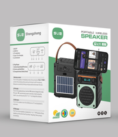 Portable solaire extérieur radio de bureau haut-parleur sans fil télécommande basse home cinéma woofer commande vocale haut-parleur