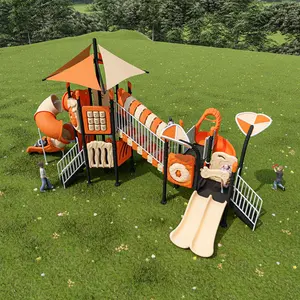 Commercial Outdoor Plastic Playground For Children Water Use Slides