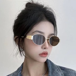 Lunettes de soleil rétro œil de chat, monture intégrale, verres miroir, UV400, unisexe, protection solaire pour adultes, 2024 - Product Image 1