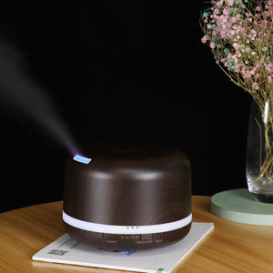 Diffuseur d'arômes à effet bois 500 ml avec lumière LED, humidificateur à brume pour usage domestique et commercial, pour rafraîchir l'air intérieur - Product Image 1