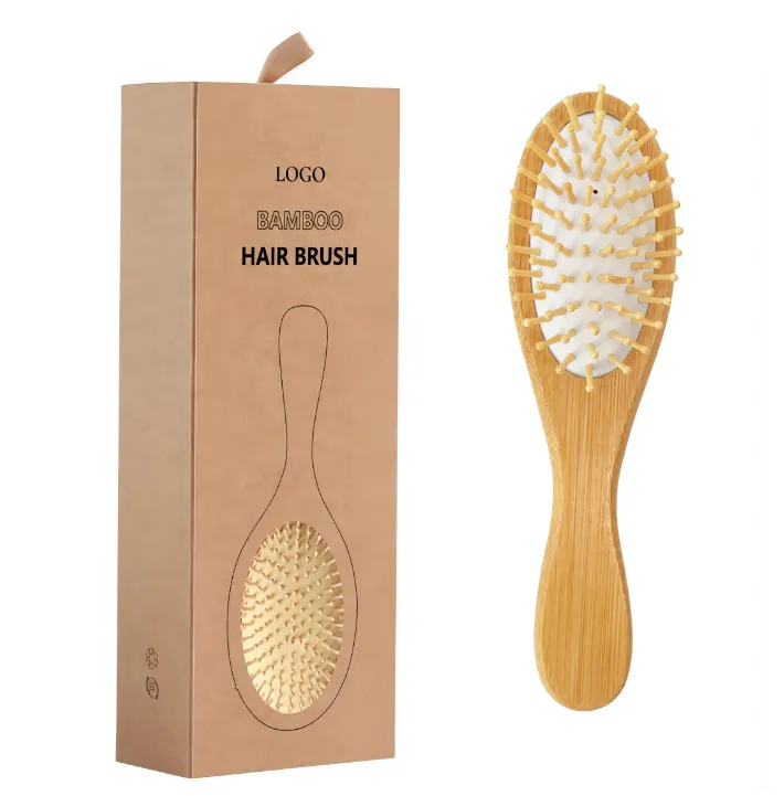 Eco-friendly Biodegradável Saúde Ferramentas Wide Tooth Scalp Produtos Bambu Massagem Detangling Pentes De Cabelo