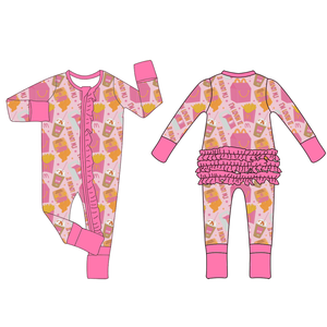 2026 fırfır Zippy kızlar bambu Zippy Romper CPC ulaşmak CE sertifikalı çocuk pijamaları pijama - Product Image 3