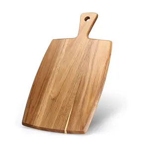 لوح تقطيع خشبي من خشب البامبو لقطع قطع الطعام في المطاعم على شكل قلب مع شكل حيوان طبيعي