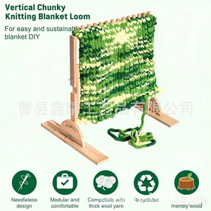 Wooden Knitting Frame For Diy <b>Scarf</b> And <b>Blanket</b> Solid Wood Yarn Rack Handmade Home Decoration Craft Tool - Product Image 4