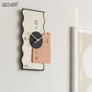 WOZOOM Desain Asli Modern Jam Dinding Dekorasi Meja Seni Jam Dinding Tritdoog Jam untuk Ruang Tamu Kantor Dekorasi Penjualan