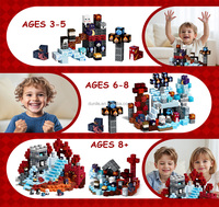 Blocs de construction magnétiques 3D sur le thème du feu et de la glace, jouet éducatif STEM pour enfants, ensemble certifié CE CPC, sûr