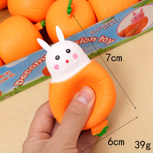 Juguetes Antiestrés, Conejo Zanahoria, Juguete Divertido para Aliviar el Estrés, Taza para Apretar con Forma de Conejo Zanahoria, Juguete de Conejito para Apretar - Product Image 4