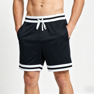 Wholesale High Quality Breathable Men's Double <b>Layer</b> Mesh Fabric Sports Track Workout Gym Mesh Shorts With Pockets - Product Image 2