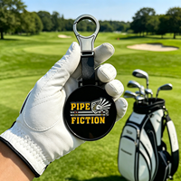 Tag Golf Bulat Kustom dengan Barcode Personalisasi, Tahan Chip, Premium