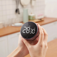 Digital Round Rotating Countdown Timer Küche Lernen Stoppuhr LED-Zähler