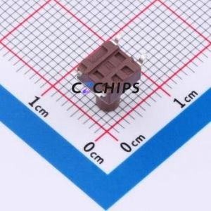 TSB06331-090D332DH-R0500 Tactile Switch SMD-4P,6.1x6.1mm Switch Single Pole Single Throw Round Button 1.8N 6.1mm - Product Image 2