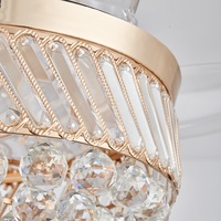 Lustre Moderne de Luxe Doré LED, Ventilateur de Plafond en Cristal 60W avec Télécommande, Suspension Fantaisie pour Maison, Hôtel, Salon