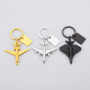 Breloque promotionnelle gravée en 3D, logo personnalisé, lettrage personnalisé, accessoires, porte-clés en métal en forme d'<span class=keywords><strong>avion</strong></span> - Product Image 4