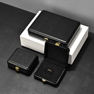 Custom Light luxury jewelry box high-end leather ring necklace earring jewelry <b>storage</b> box display packaging box - Product Image 1