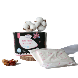 Serviettes hygiéniques de nuit ultra-fines en coton pour femmes avec noyau super absorbant, protection anti-fuites, design ailé, respirantes et douces pour un confort optimal - Product Image 5
