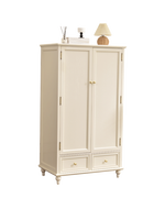 Armoire de chambre à coucher en bois massif de style rétro américain, portes battantes, grand tiroir, taille personnalisable - Meubles de maison de luxe légers et antiques