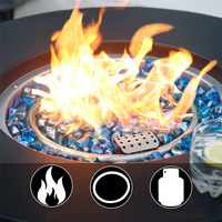 Cheminée à gaz naturel en métal 50000-74999 BTU, revêtement poudré, pour usage extérieur, jardin et camping