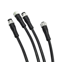 Câble de connexion étanche IP67 M12 à 5 broches personnalisé OEM, faisceau de câbles pour capteur industriel, pour équipement d'automatisation