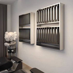 Étagère multifonctionnelle personnalisée en acier inoxydable pour salon de coiffure, support de rangement et présentoir pour coloration capillaire - Product Image 1