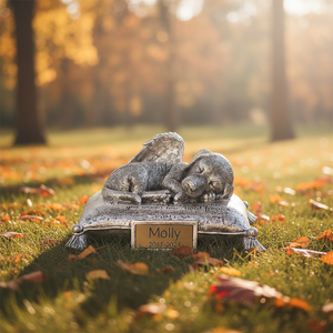 Statue commémorative pour animaux de compagnie en résine gravée pour chiens |   Urne funéraire à motif animal pour la fête de Thanksgiving |   Conservez les moments chaleureux de votre <span class=keywords><strong>chien</strong></span> près de votre cœur - Product Image 2
