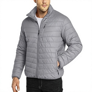 Custom Men Reflection Puffer Jacket Windproof Thermal Insulated Winter Bubble <b>Coats</b> Factory Price - Product Image 1