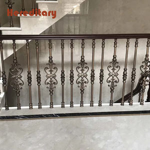 מקצועי מדרגות פנים ברונזה יצוק אלומיניום מעקה מדרגות מעקה ו מדרגות פנים עיצוב - Product Image 4