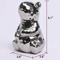 Figurine d'ours mignon en porcelaine créative pour la maison moderne Décoration d'intérieur intéressante Cadeau Accessoires de bureau