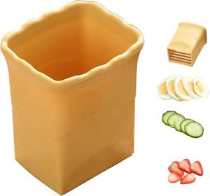 Coupe-fruits et légumes rapide en acier inoxydable 3 pièces pour salade de fruits et œufs, coupe-coupe-fruits pour fraises, gadget de cuisine - Product Image 1