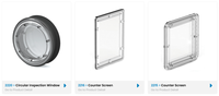Pantalla de contador de ventana 2215 2216 PC transparente Inspección circular 2220 Sellado de policarbonato Mesan IP64 Cubierta de caja transparente
