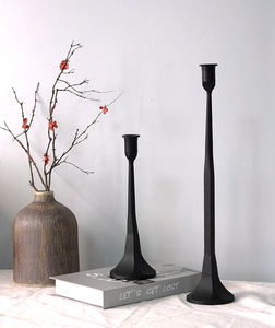 Juego <span class=keywords><strong>de</strong></span> 3 <span class=keywords><strong>Candelabros</strong></span> <span class=keywords><strong>de</strong></span> Hierro Negro Estilo Americano Vintage, Hechos a Mano, Ecológicos, <span class=keywords><strong>de</strong></span> Metal Dorado, <span class=keywords><strong>para</strong></span> Comedor, Sala <span class=keywords><strong>de</strong></span> Estar, Navidad - Product Image 3