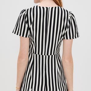 Vestido a rayas personalizable de verano para mujer, minivestidos transpirables informales - Product Image 4