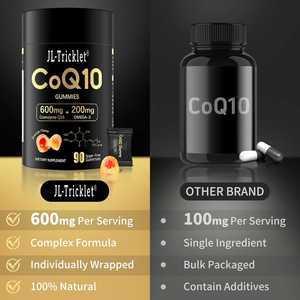 Julong OEM CoQ10 Gummies Flüssigkeit gefüllt CoQ10 Gummibärchen Ergänzungen Herz gesundheit Vegan Ultra High Absorp Coenzym Q10 Gummy - Product Image 4