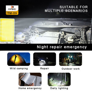 TM-09 COB 360 ánh sáng 12V DC COB Led 5m dây + chuyển đổi cắm trại đèn kết nối xe pin nam châm Sucker LED Cắm trại thiết bị đèn - Product Image 5