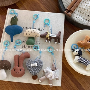 2026 New Soft School Bag Pendant Versatile Clothing Accessories Girl Lovely Plush <b>Anime</b> Design Mushroom Puppy Handbag Charms - Product Image 2