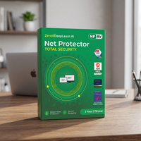 BIZ SECURE Net Protector Antivirus 2026, 3 ans, 75 utilisateurs, logiciel alimenté par l'IA, livraison par e-mail en 1 heure, sans CD