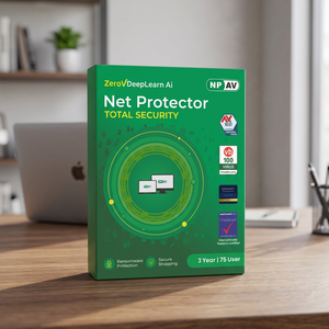 BIZ SECURE Net Protector Antivirus 2026 แบบ 3 ปี สำหรับ 75 ผู้ใช้ ซอฟต์แวร์ที่ใช้ปัญญาประดิษฐ์ พร้อมจัดส่งอีเมลภายใน 1 ชั่วโมง ไม่มีแผ่นซีดี - Product Image 1