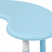 Table d'activités bleu clair pour enfants avec pieds télescopiques réglables, idéale pour la salle de classe et la salle de jeux