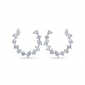 Boucles d'oreilles en diamant Milio, or blanc, coupe poire, couleur D, certifiées GIA, bijoux de luxe pour femmes, mariage, E1559 - Product Image 1